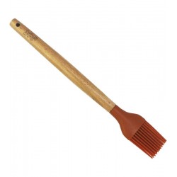 Pincel 27cm Cucina De Silicone Terracota Com Cabo Em Madeira
